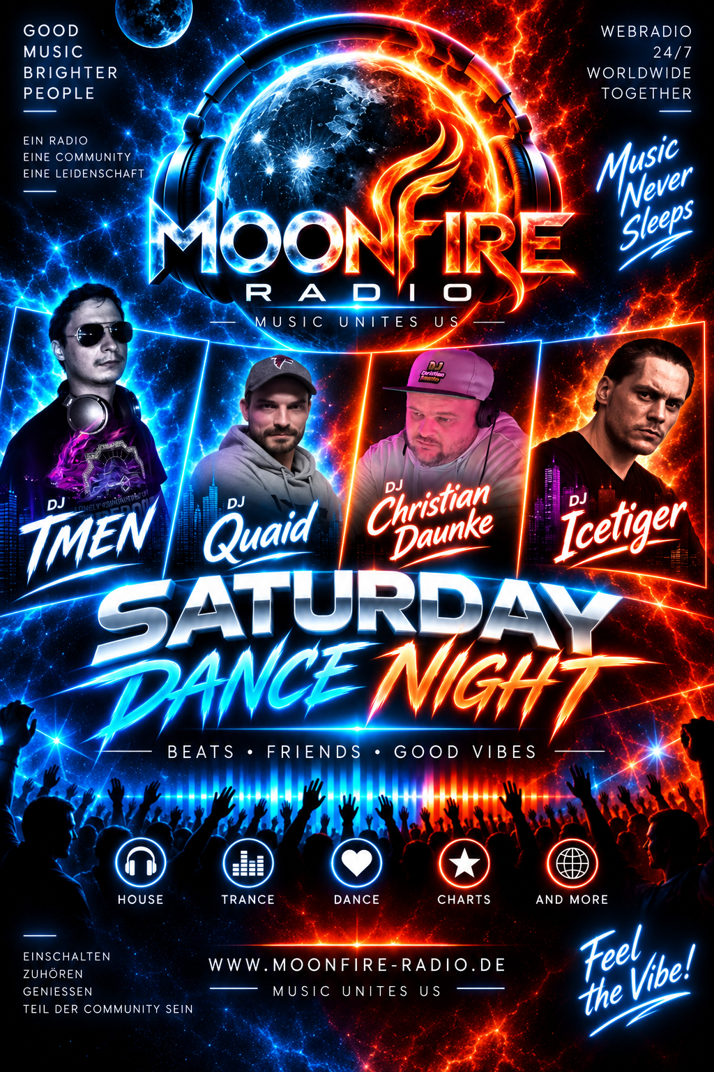 MoonFire Radio – Saturday Dance Night Flyer